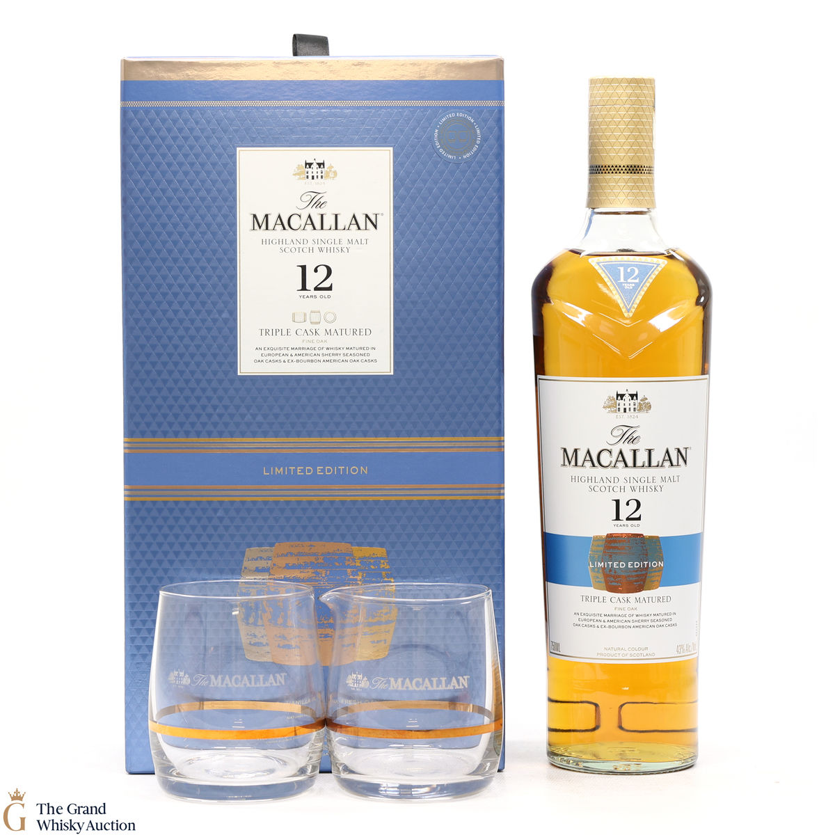 Macallan - 12 Year Old - Triple Cask - Limited Edition with Glass & Jug