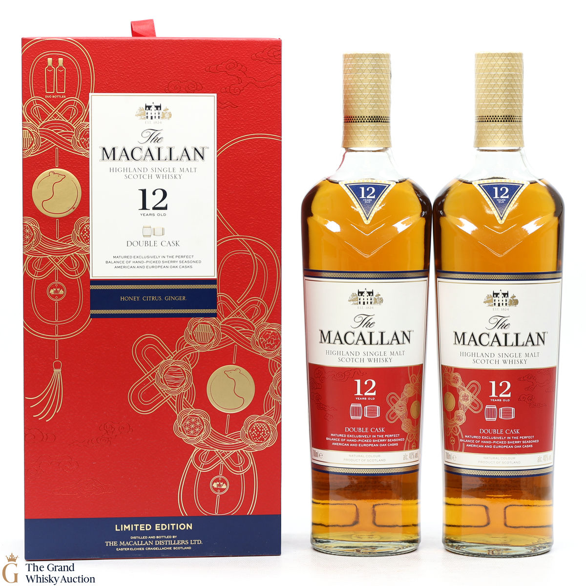 Macallan - 12 Year Old - Double Cask - Year of the Rat (2 x 70cl) 