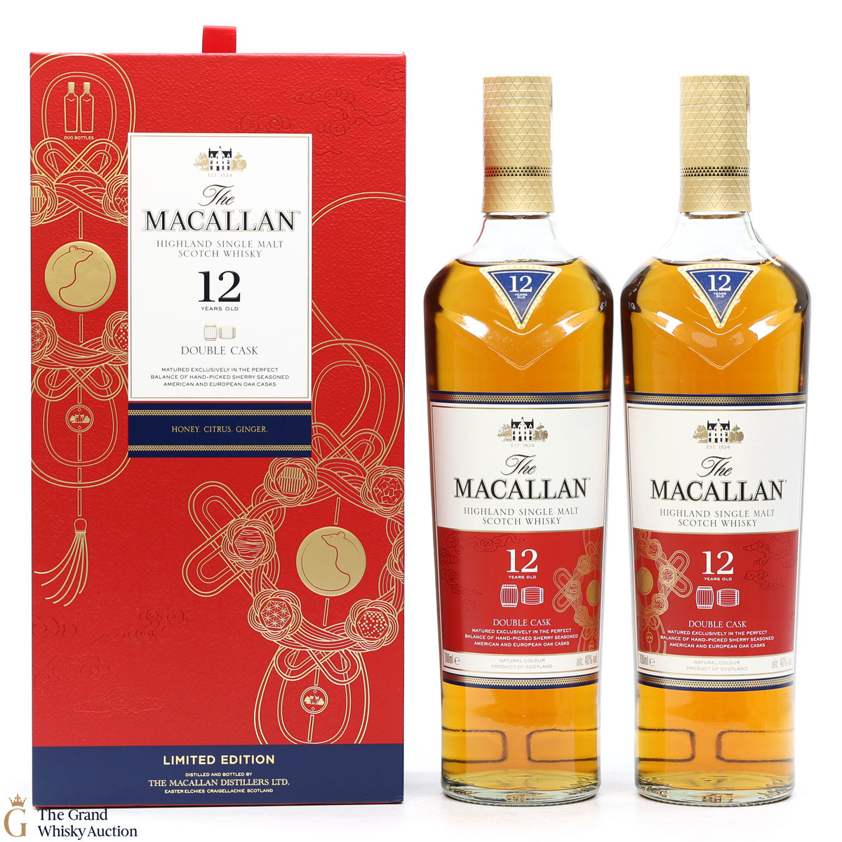 Macallan - 12 Year Old - Double Cask - Year of the Rat (2 x 70cl) 