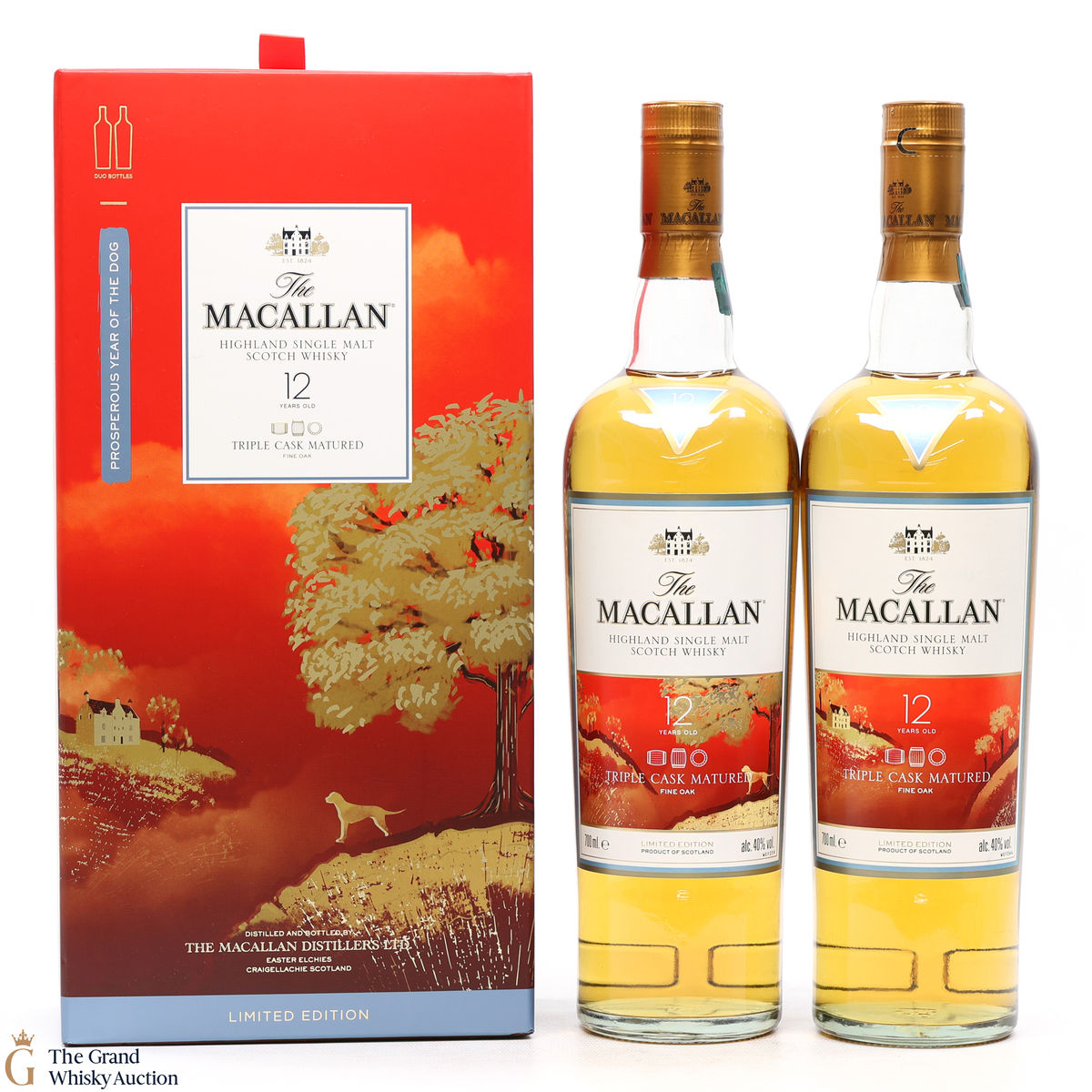 Macallan - 12 Year Old - Fine Oak - Year of the Dog (2 x 70cl)