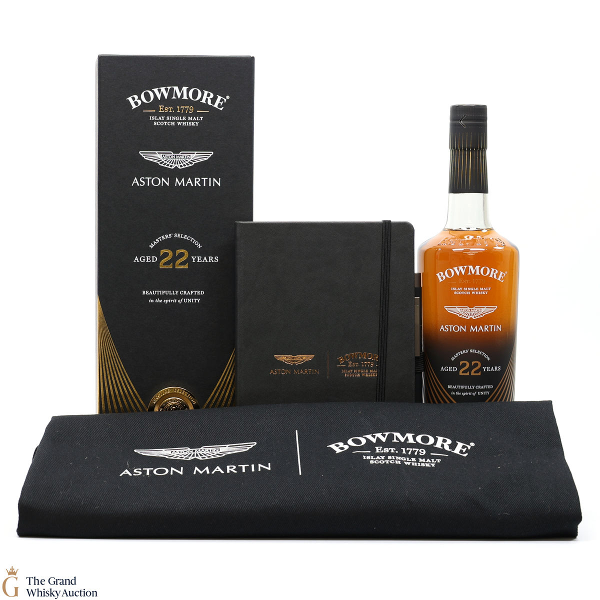 Bowmore - 22 Year Old - Aston Martin - Masters Selection with Notebook, Pen & Bag