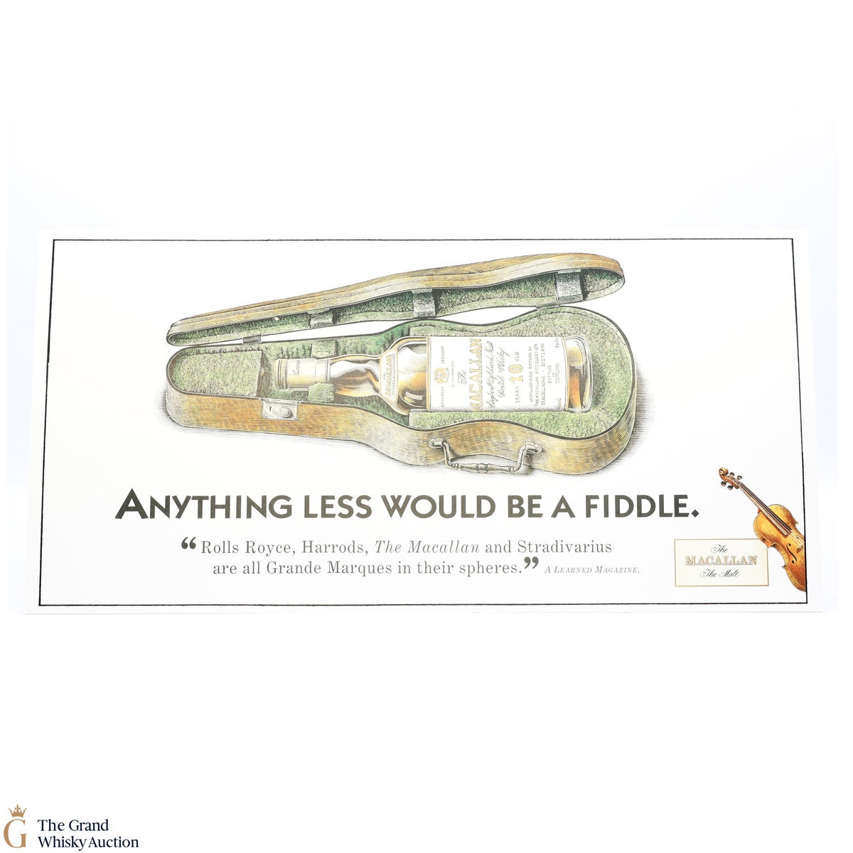 Macallan - 1990s Advertisement Poster - "Anything less would be a fiddle."