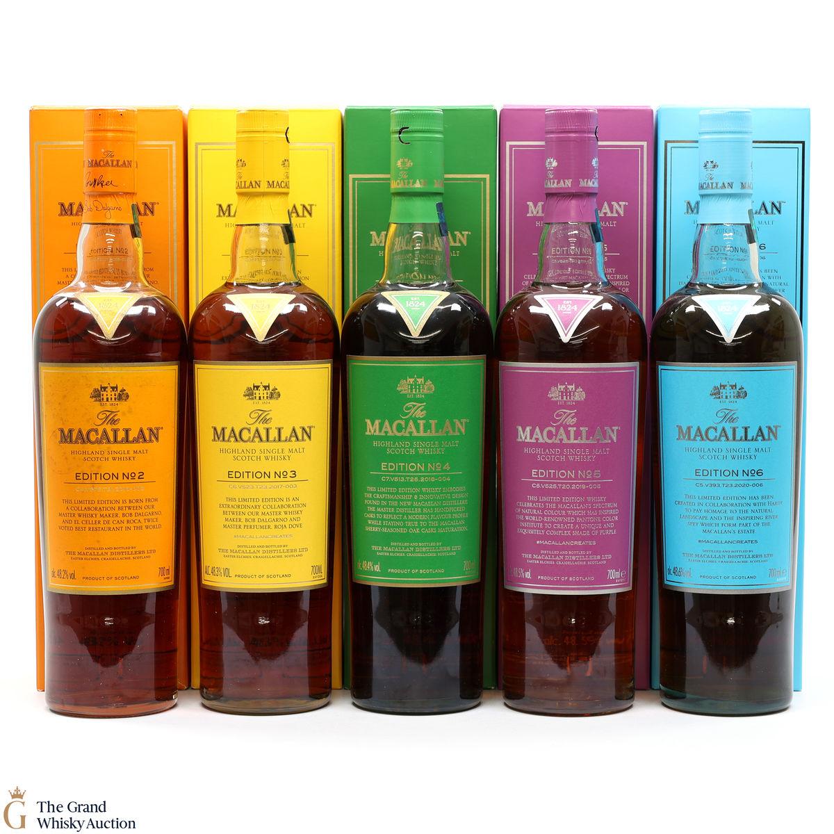 Macallan - Edition 2,3,4,5 & 6 (5 x 70cl)