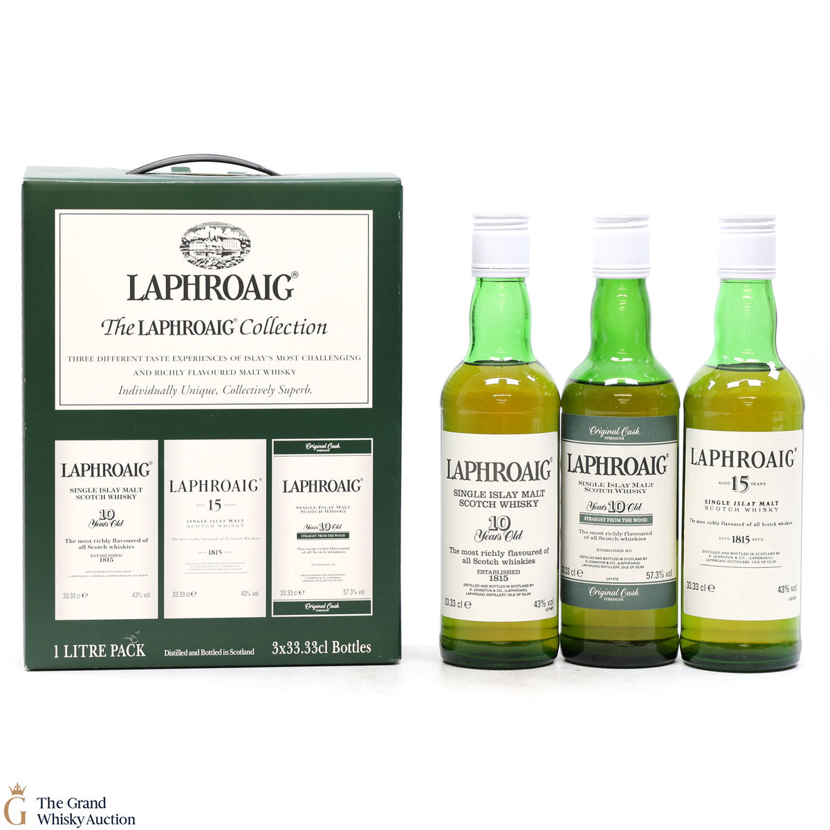 The Laphroaig Collection -  2 x 10 Year Old, 15 Year Old (3 x 33.33cl)