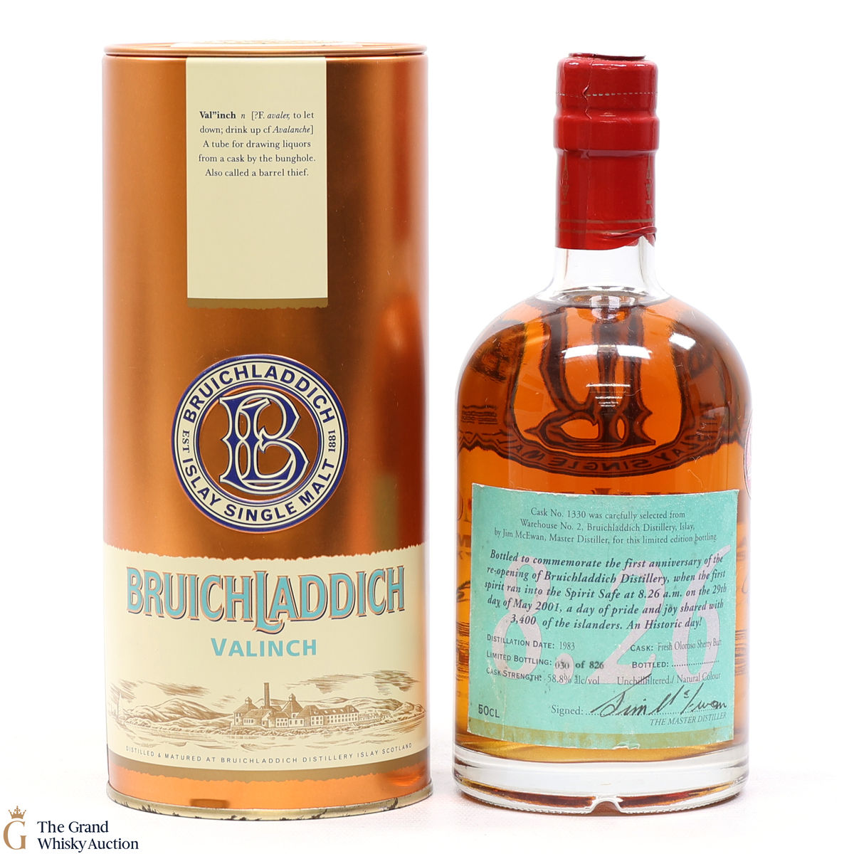 Bruichladdich - 8.26 Valinch 1st Anniversary of the Re-opening (50cl)