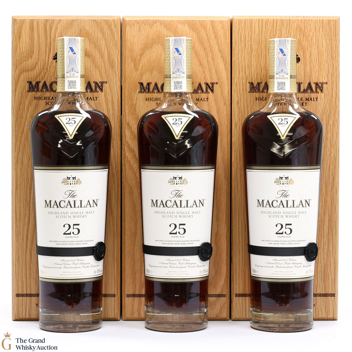 Macallan - 25 Year Old - Sherry Oak - 2021 (3 x 70cl)
