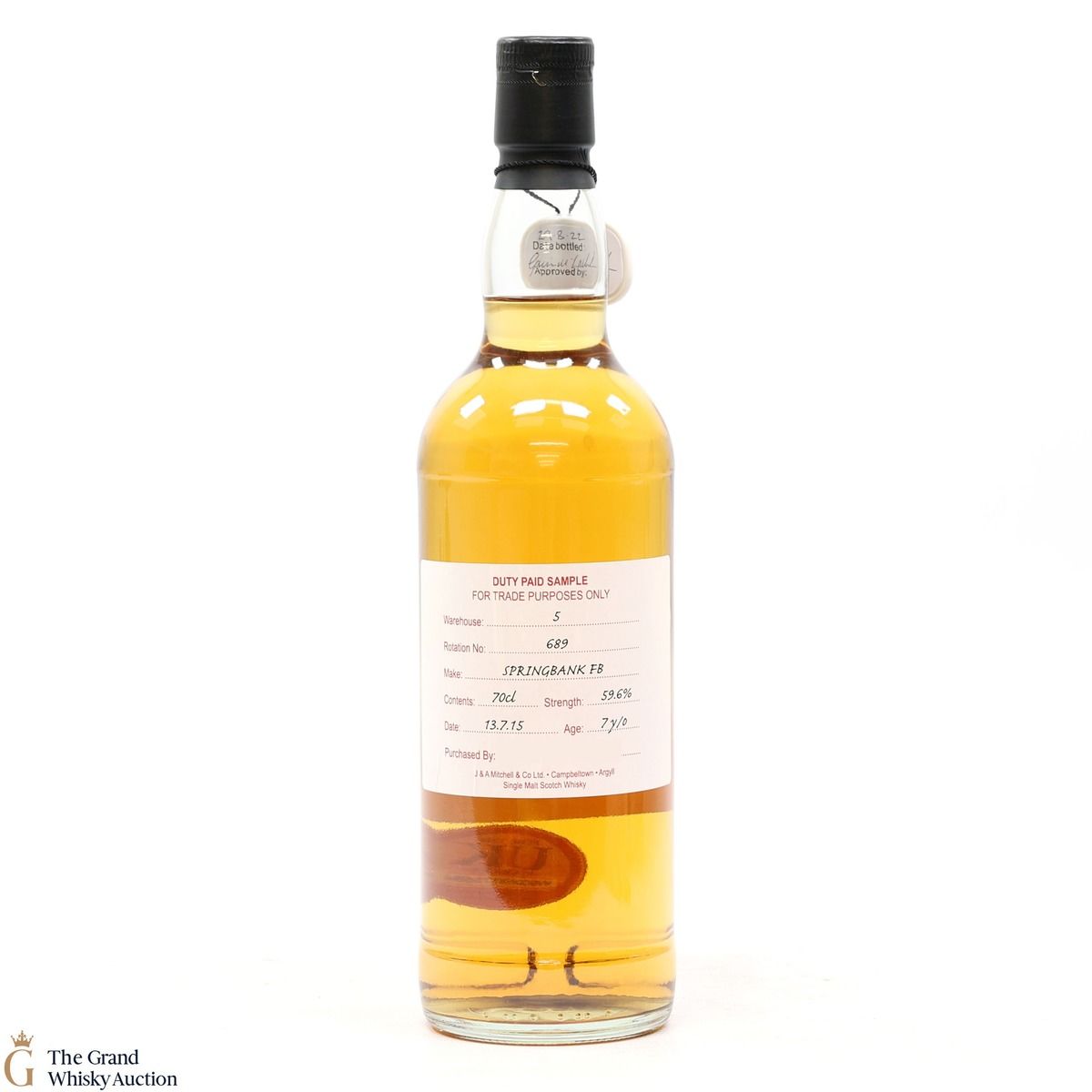 Springbank - 7 Year Old - 2015 Duty Paid Sample Fresh Barrel