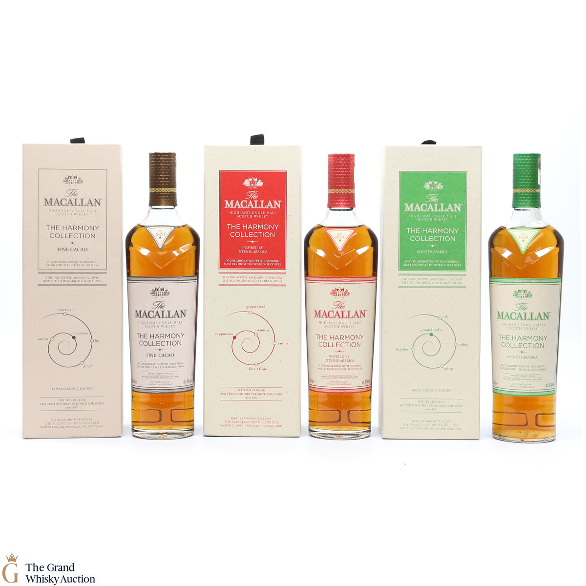 Macallan - The Harmony Collection - Fine Cacao, Intense Arabica & Smooth Arabica (3 x 70cl)