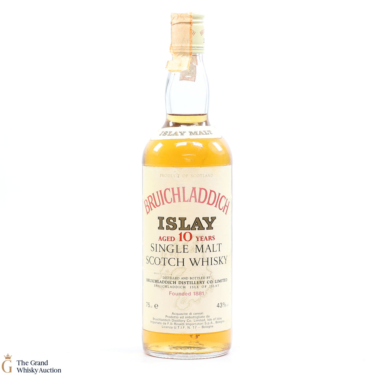 Bruichladdich - 10 Year Old (1980s) - Rinaldi Import (75cl)