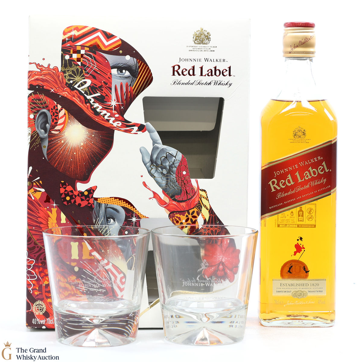 Johnnie Walker - Red Label & Glasses - Limited Edition Giftset