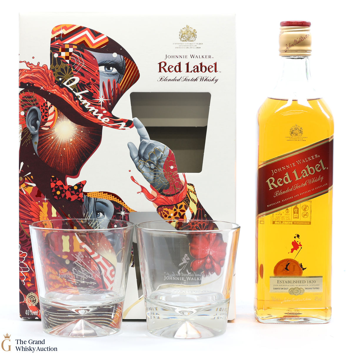 Johnnie Walker - Red Label & Glasses - Limited Edition Giftset