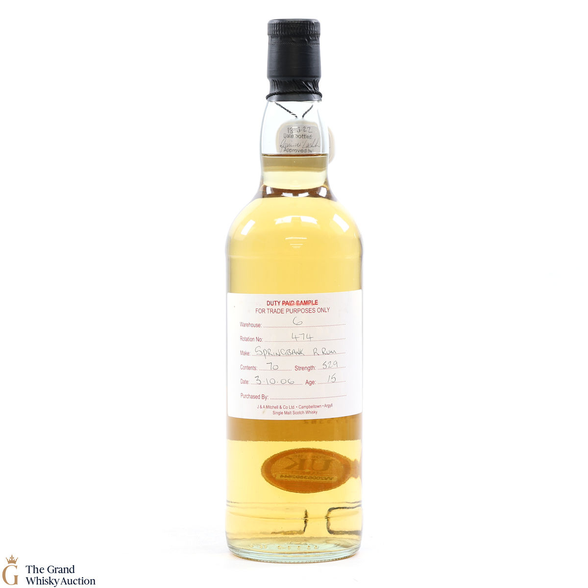 Springbank - 15 Year Old - 2006 Duty Paid Sample Refill Rum