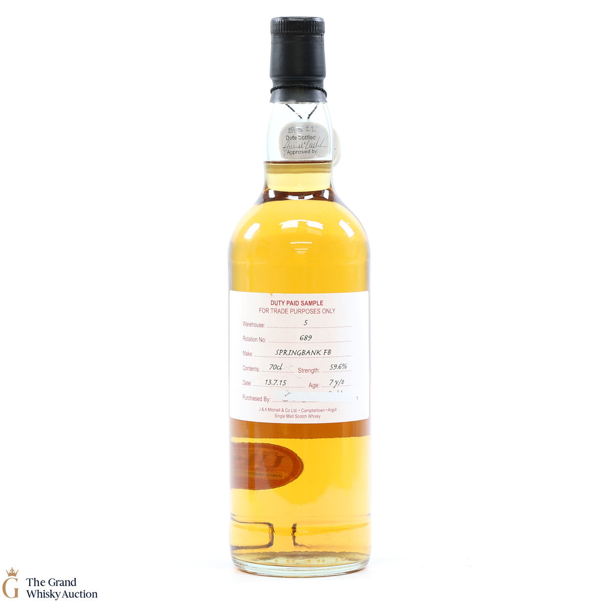 Springbank - 7 Year Old - 2015 Duty Paid Sample Fresh Barrel
