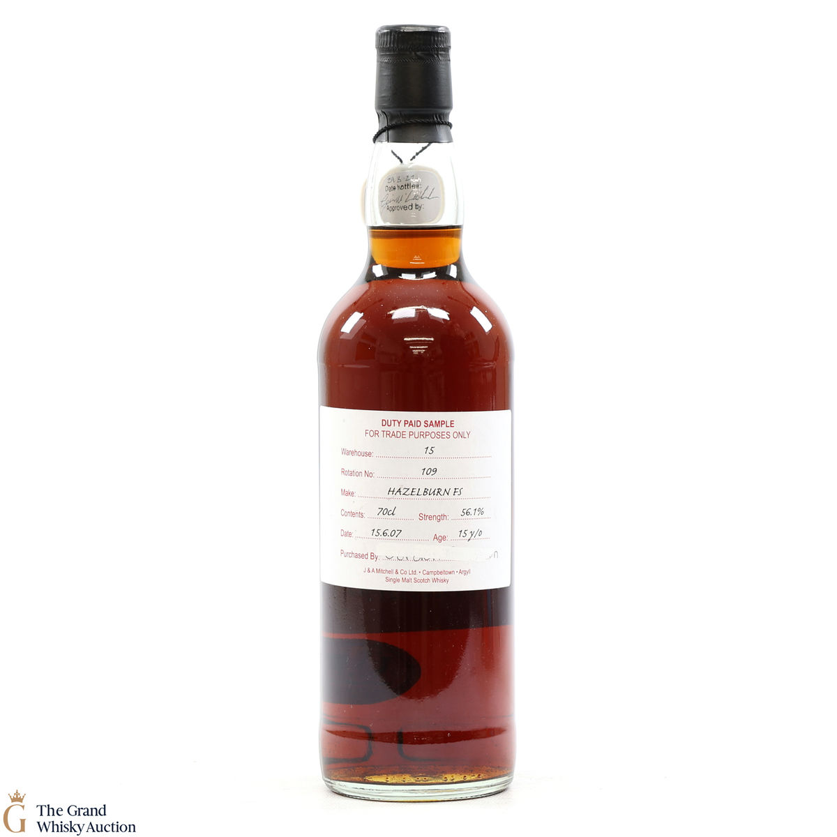 Hazelburn - 15 Year Old Fresh Sherry 2007 Duty Paid Sample 56.1%