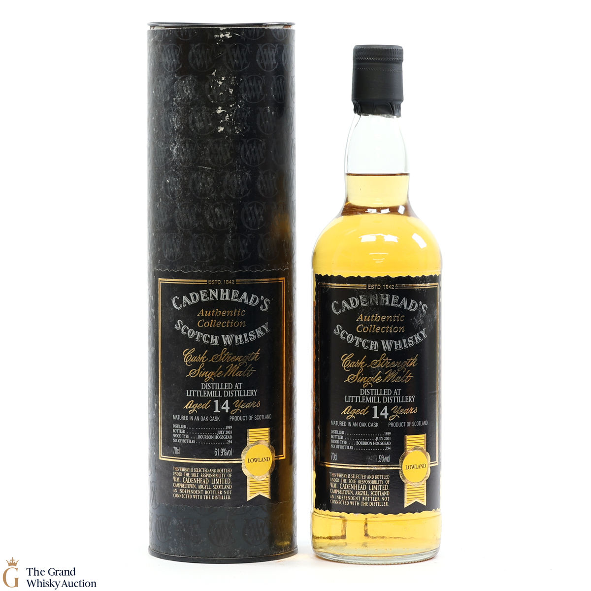Littlemill - 14 Year Old 1989 - Cadenhead's Cask Strength
