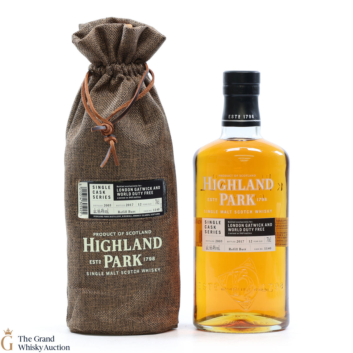 Highland Park - 12 Year Old - Single Cask #1140 - London Gatwick and World Duty Free 