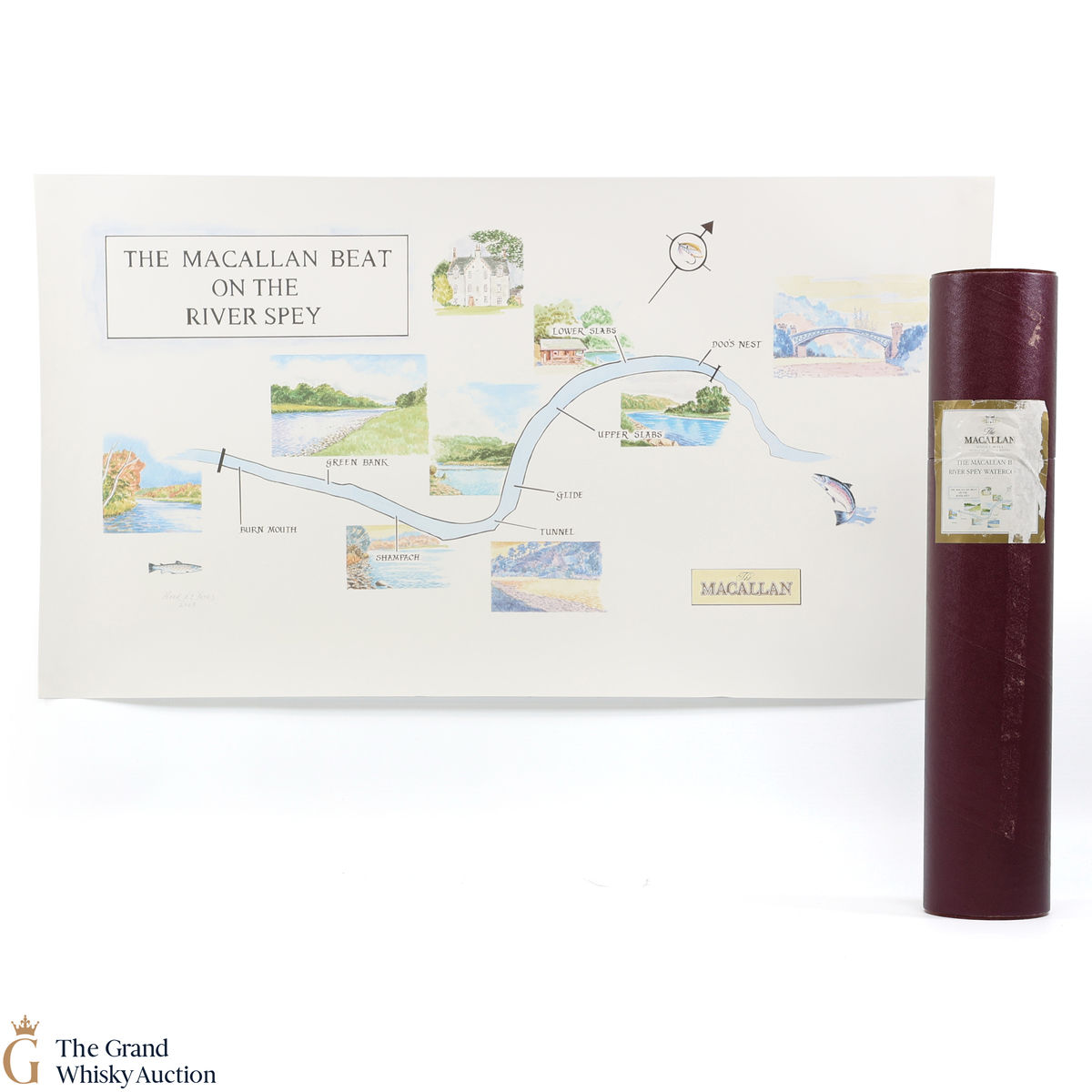 Macallan - Beat on the River Spey - Watercolour Painting