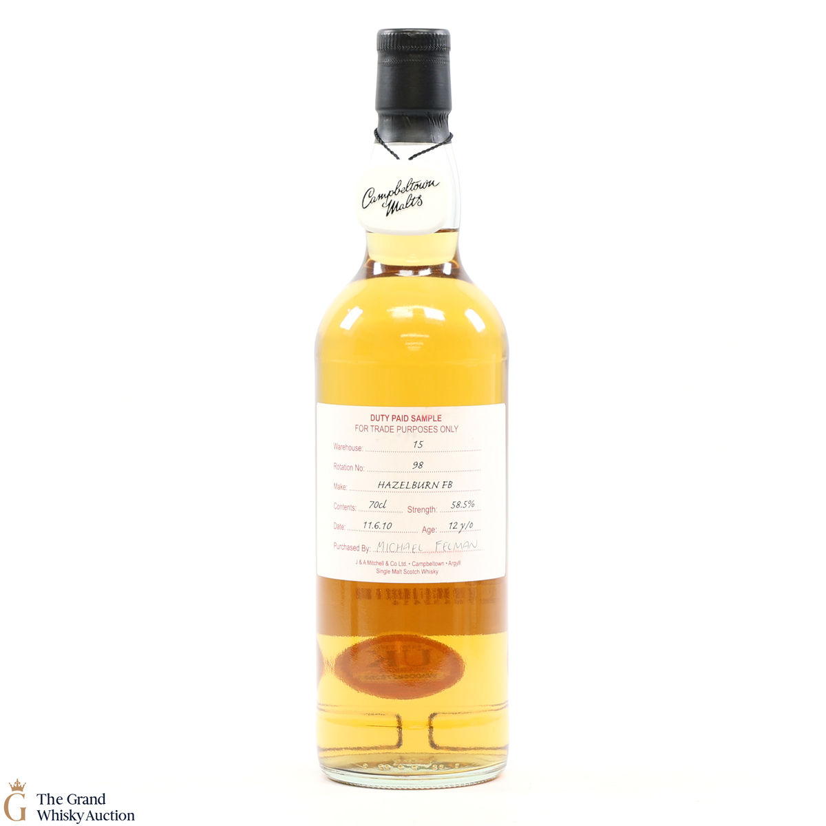 Hazelburn - 12 Year Old - Hand Fill 2010 58.5%