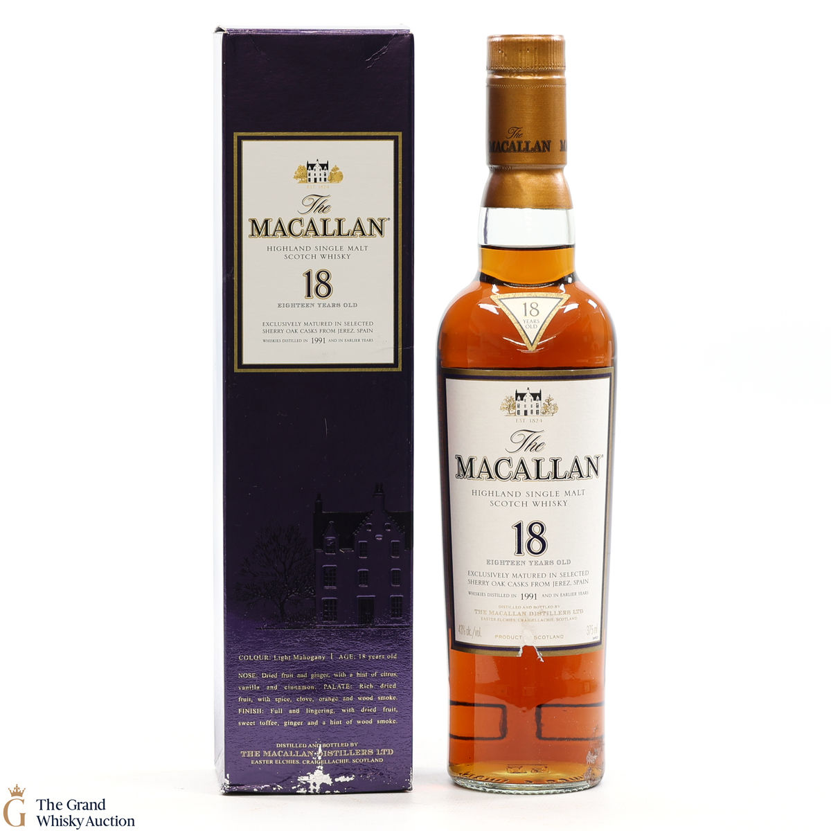 Macallan - 18 Year Old sherry Oak 1991 (37.5cl)