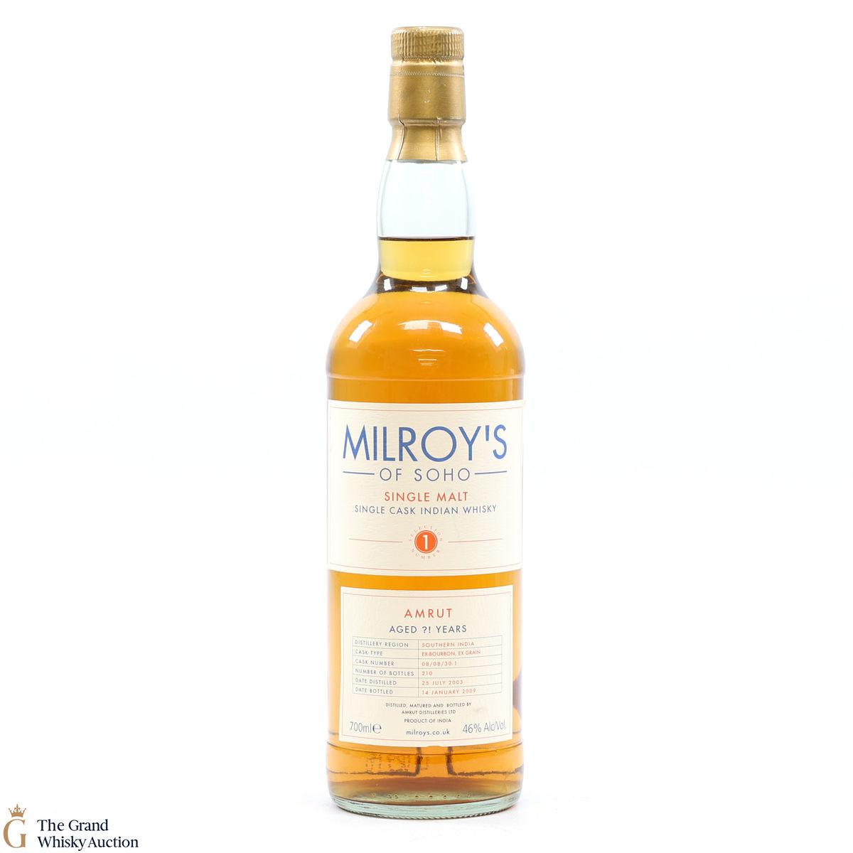Amrut - 2003 Single Cask #08/08/30-1 - Milroy's of Soho 
