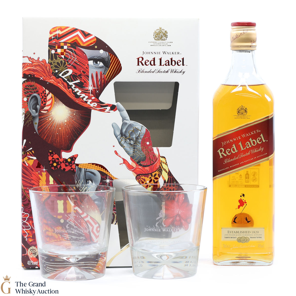 Johnnie Walker - Red Label & Glasses - Limited Edition Giftset