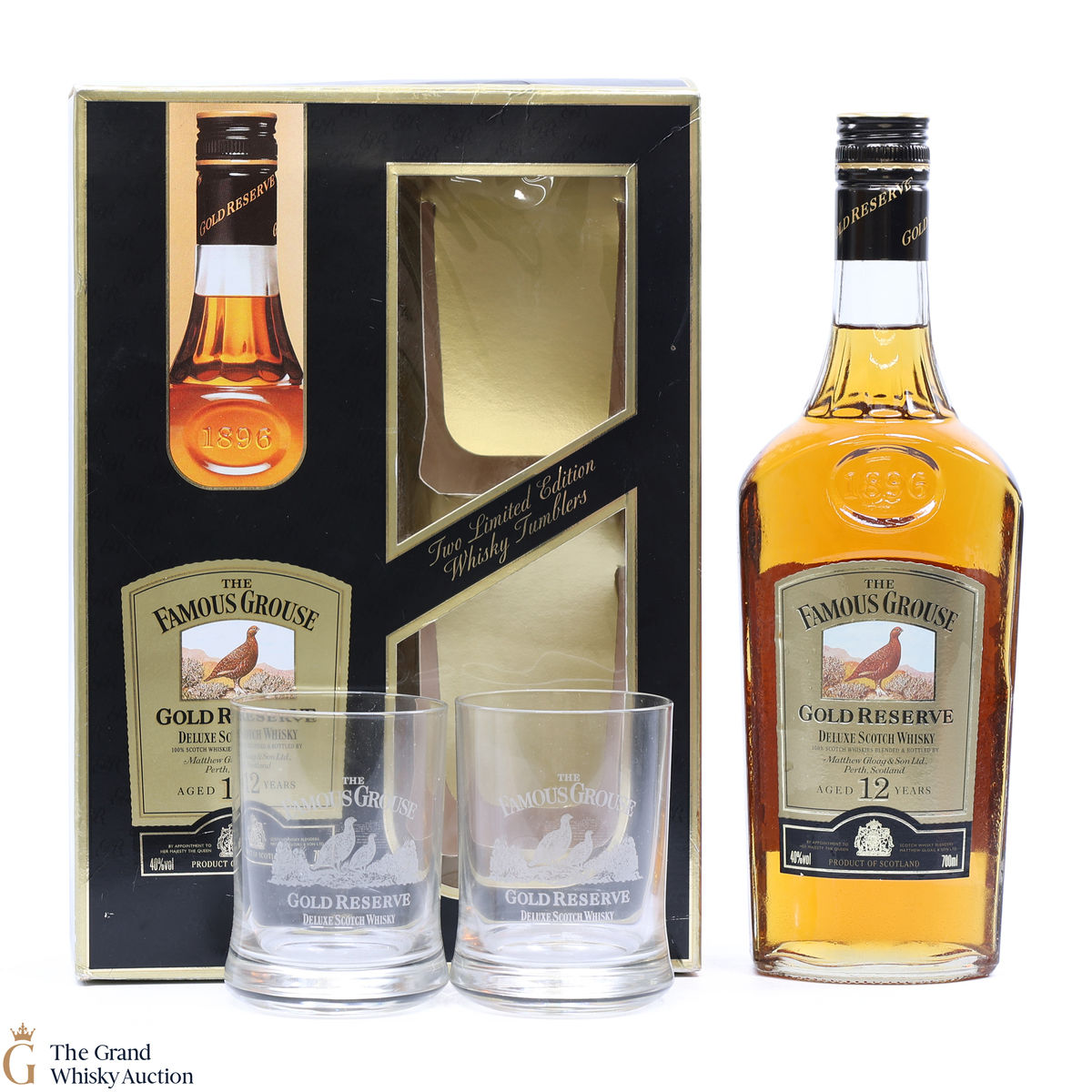Famous Grouse - 12 Year Old - Gold Reserve + Glasses
