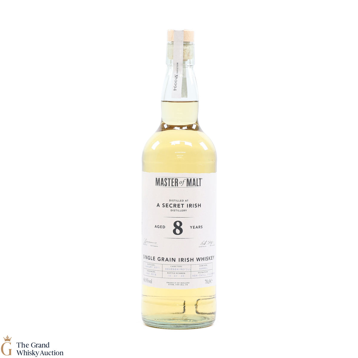 A Secret Irish - 8 Year Old Single Grain - Master of Malt #0094