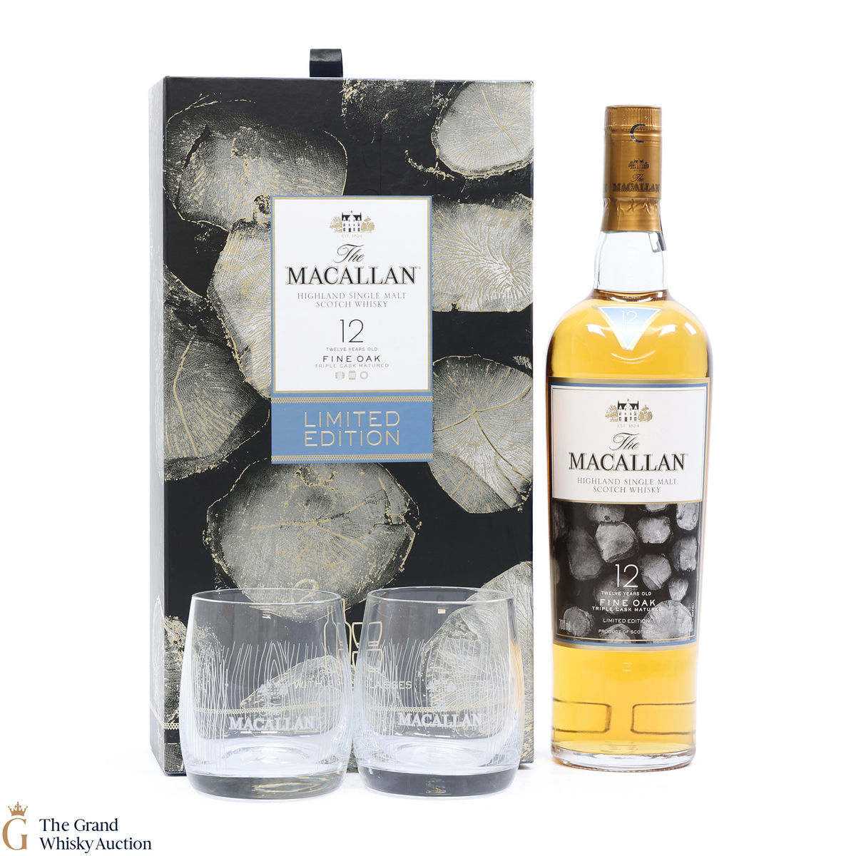 Macallan - 12 Year Old - Triple Cask (Fine Oak) & Two Glasses