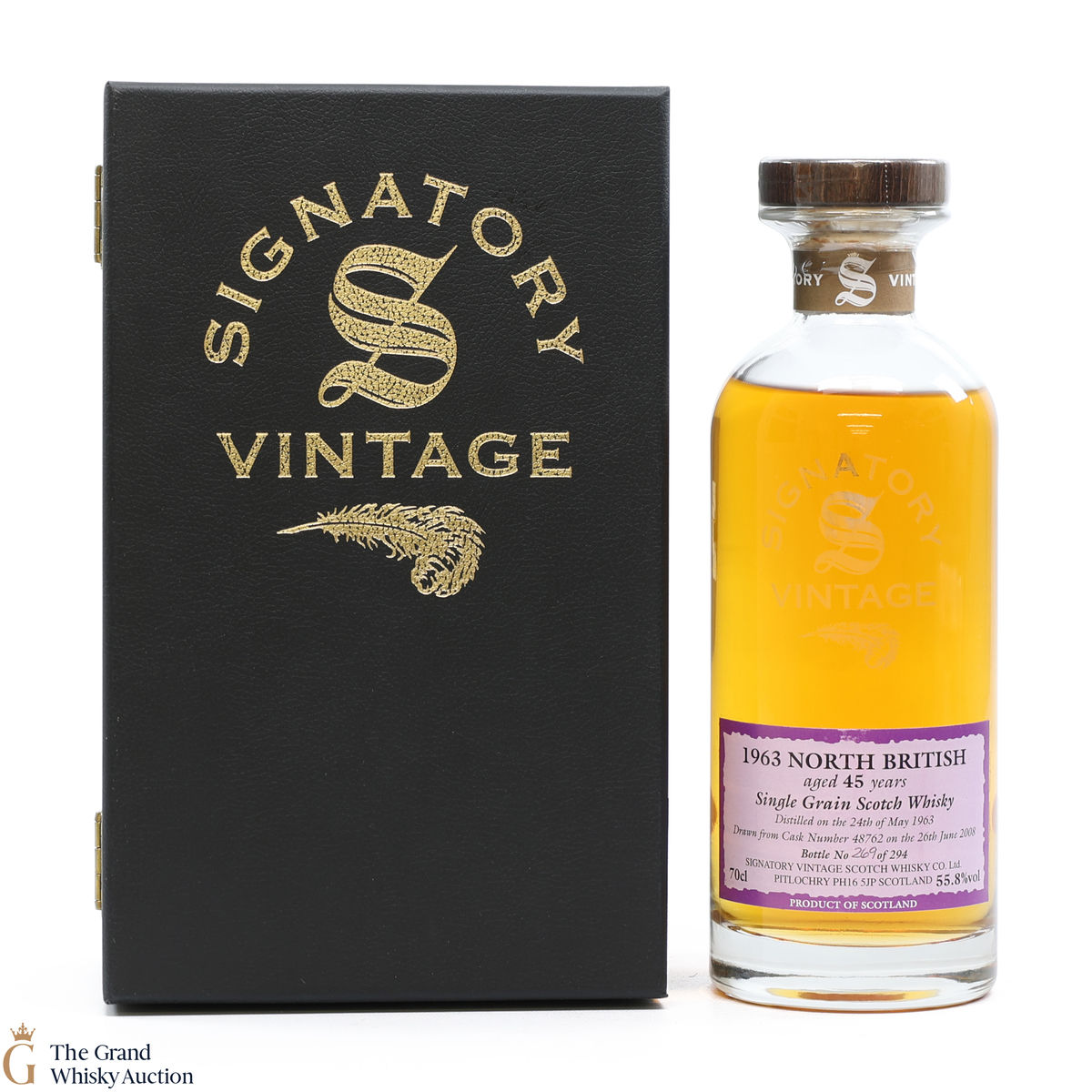 North British - 45 Year Old 1963 - Signatory Vintage 