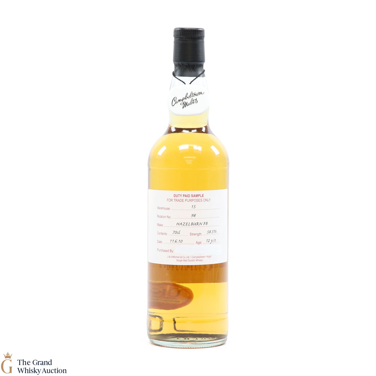 Hazelburn - 12 Year Old 2010 Fresh Barrel - Duty Paid Sample 58.5%