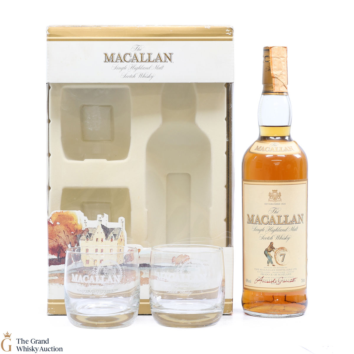 Macallan - 7 Year Old - Giovinetti Selection 1990s + Glasses