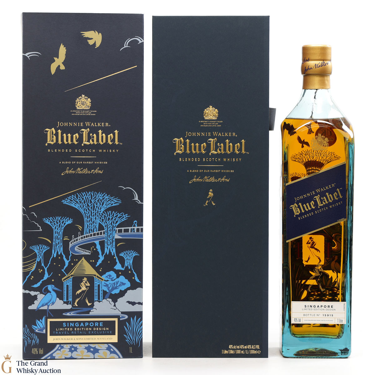Johnnie Walker - Blue Label Singapore Limited Edition Travel Retail Exclusive 1L
