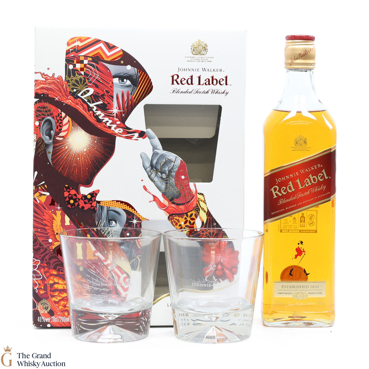 Johnnie Walker - Red Label & Glasses - Limited Edition Giftset