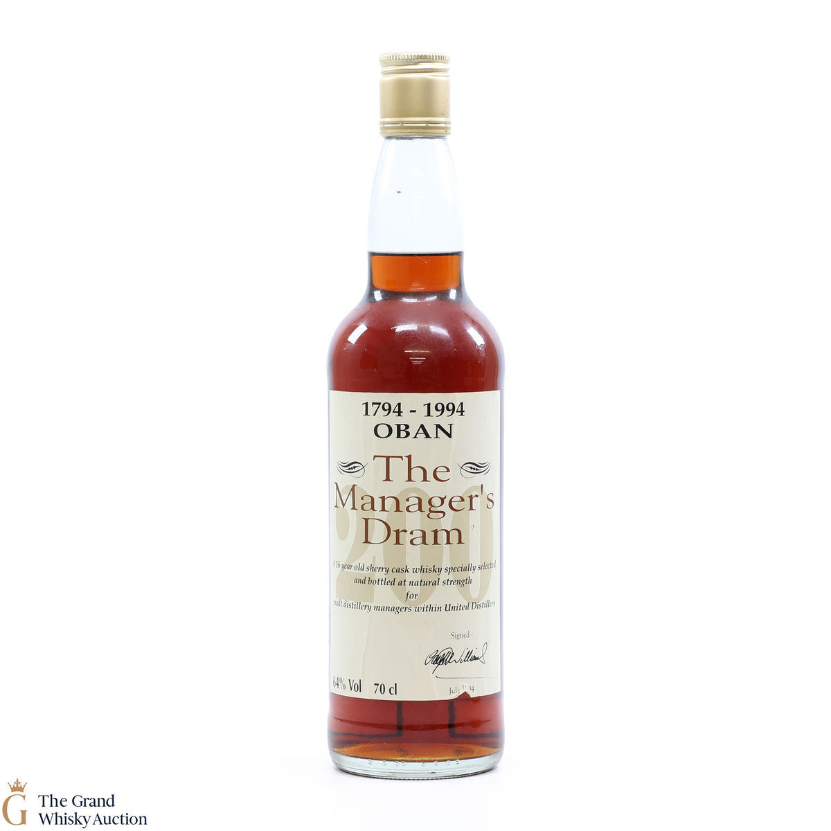 Oban - 16 Year Old - Managers Dram 1994 - 200th Anniversary