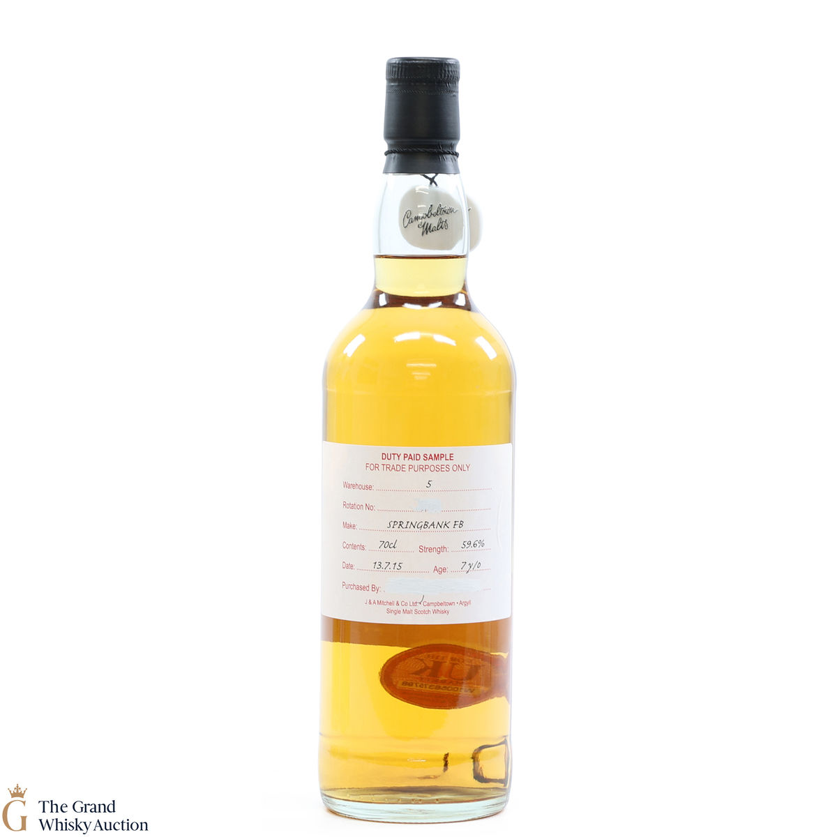 Springbank - 7 Year Old - 2015 Duty Paid Sample Fresh Barrel