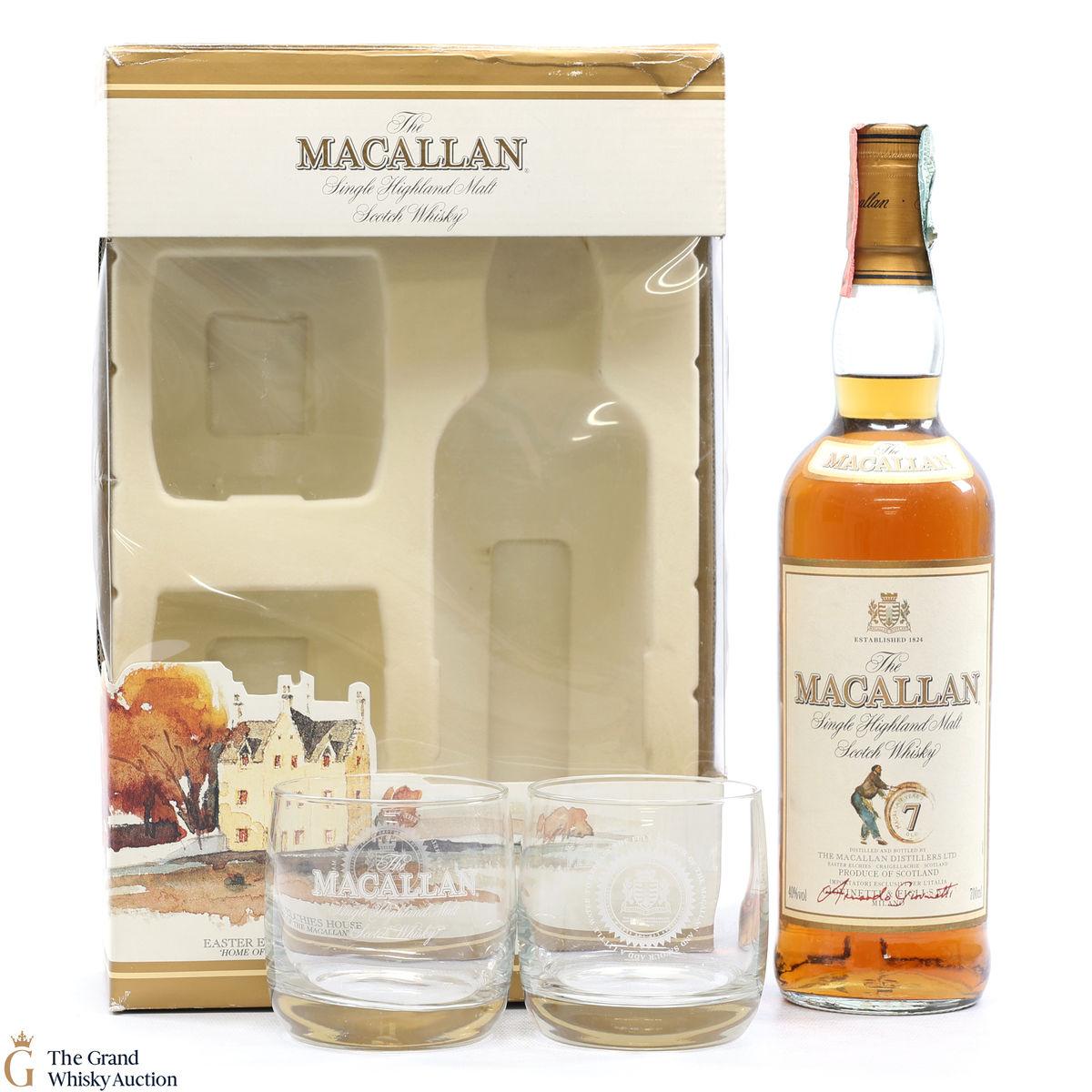 Macallan - 7 Year Old - Giovinetti Selection 1990s + Glasses