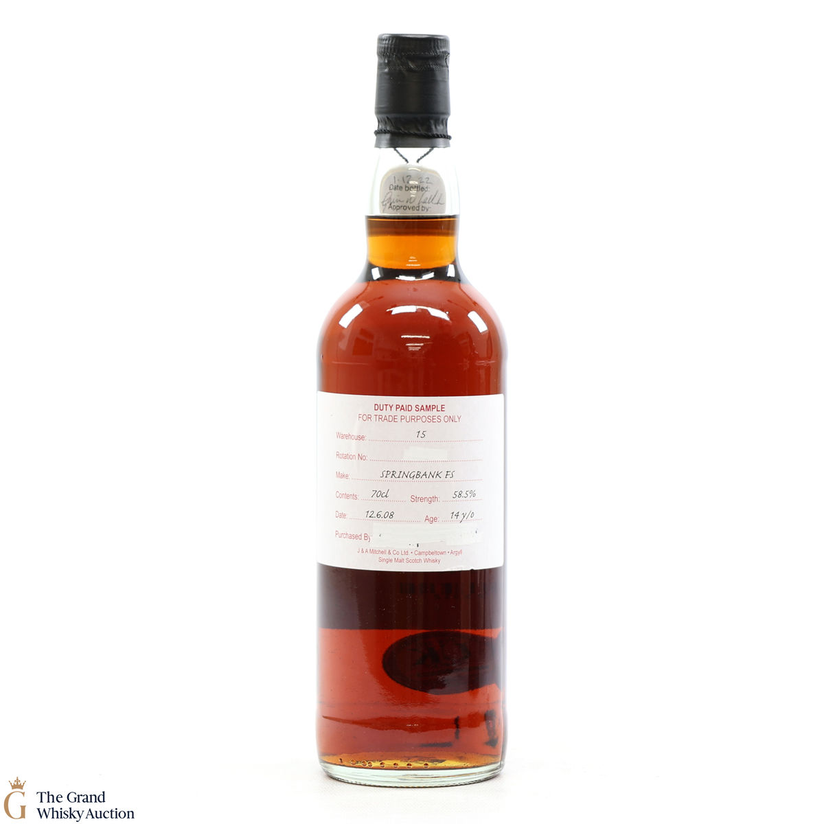 Springbank - 14 Year Old - 2008 Duty Paid Sample Fresh Sherry