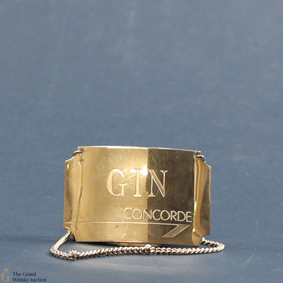 Concorde Gin Decanter Label - Silver Hallmarked