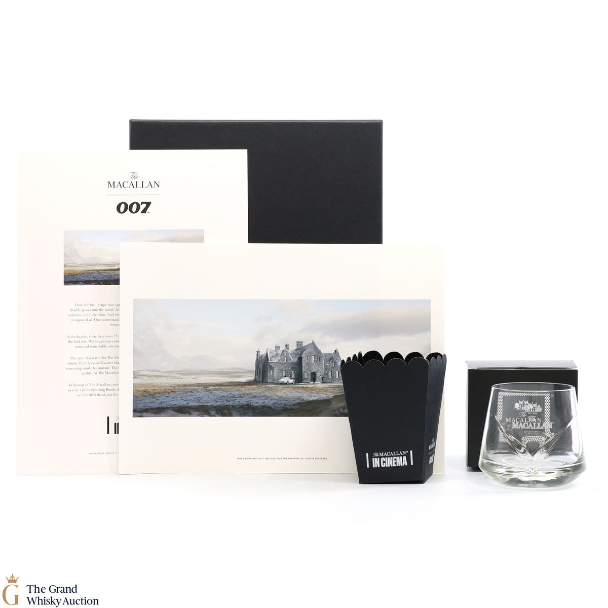 Macallan - James Bond 007 - Top Secret Print, Popcorn Holder & Glass