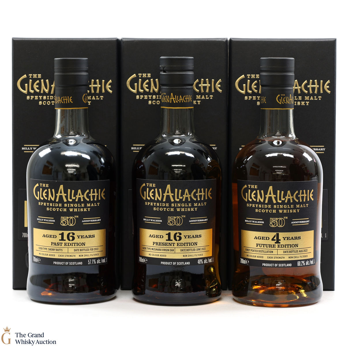 Glenallachie - Billy Walker 50th Anniversary Trilogy - Past, Present and Future (3 x 70cl)