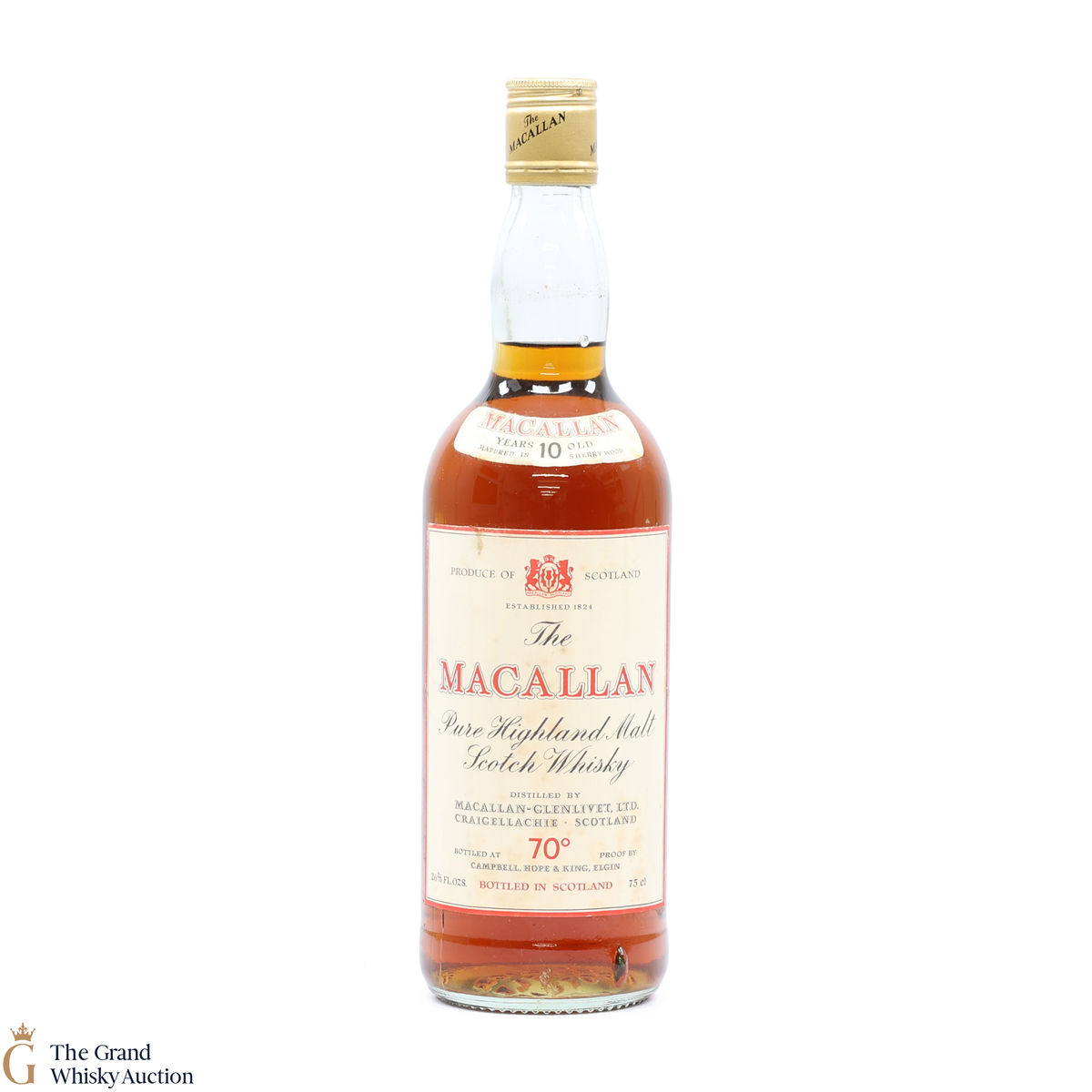 Macallan Glenlivet - 10 Year Old 70 Proof - Campbell, Hope & King