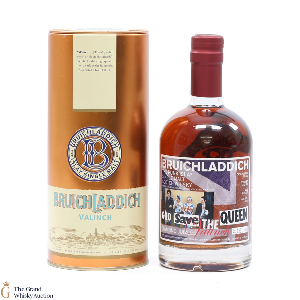 Bruichladdich - 1992 Valinch 'God Save the Queen' (50cl) (Signed)
