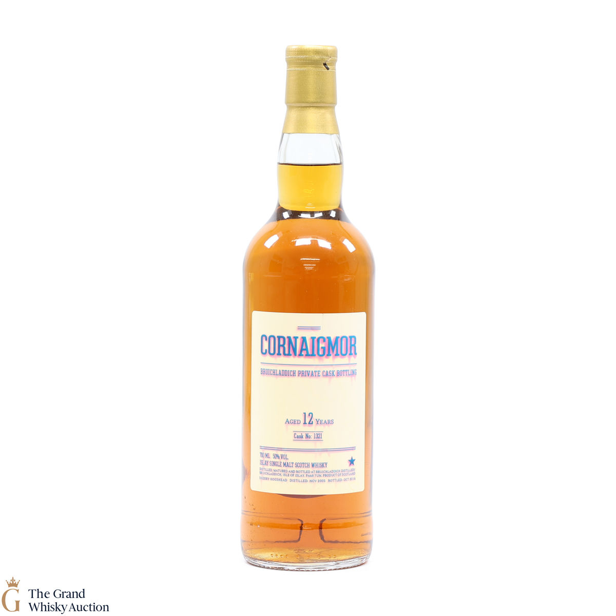 Bruichladdich - 12 Year Old 2003 #1321 Sherry Hogshead Cornaigmor Private Cask
