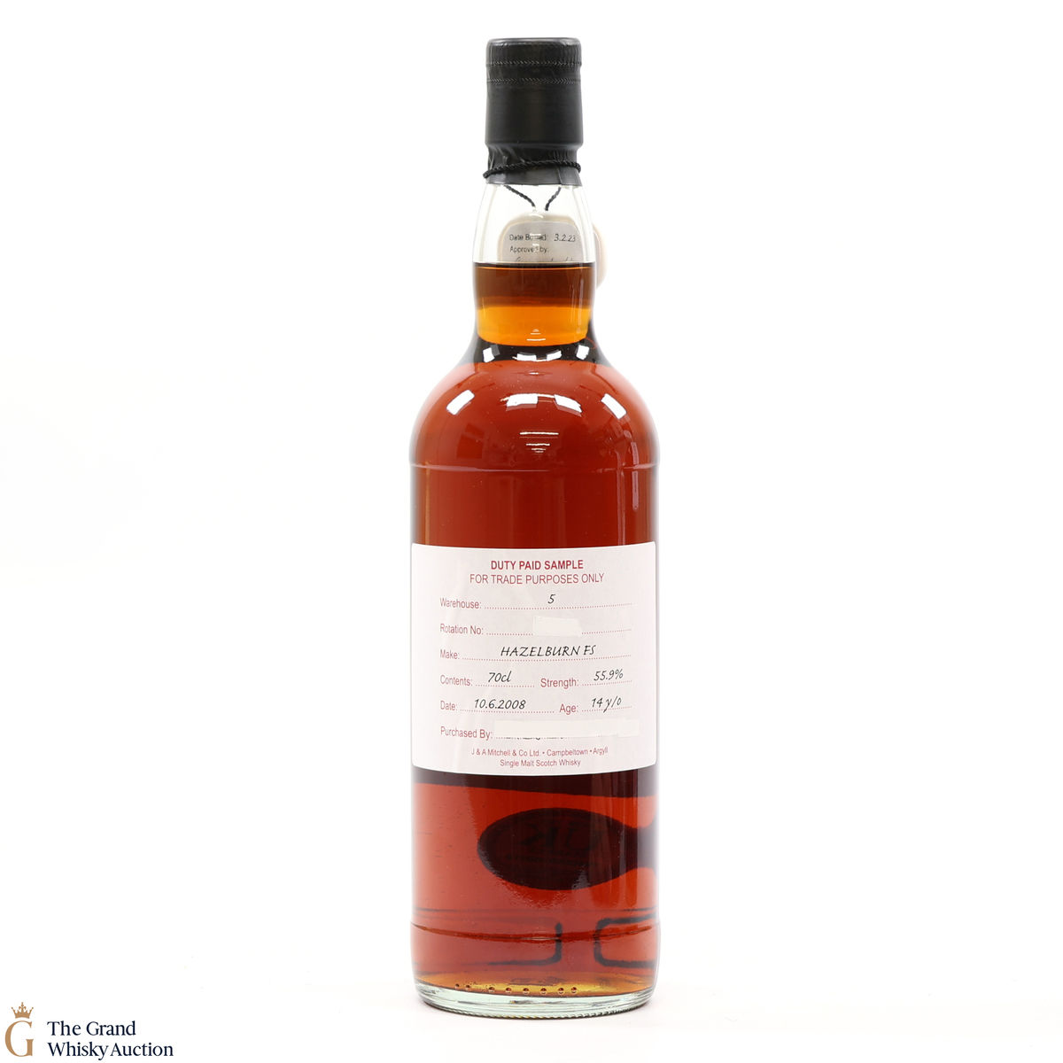 Hazelburn - 14 Year Old Fresh Sherry 2008 Duty Paid Sample 55.9%