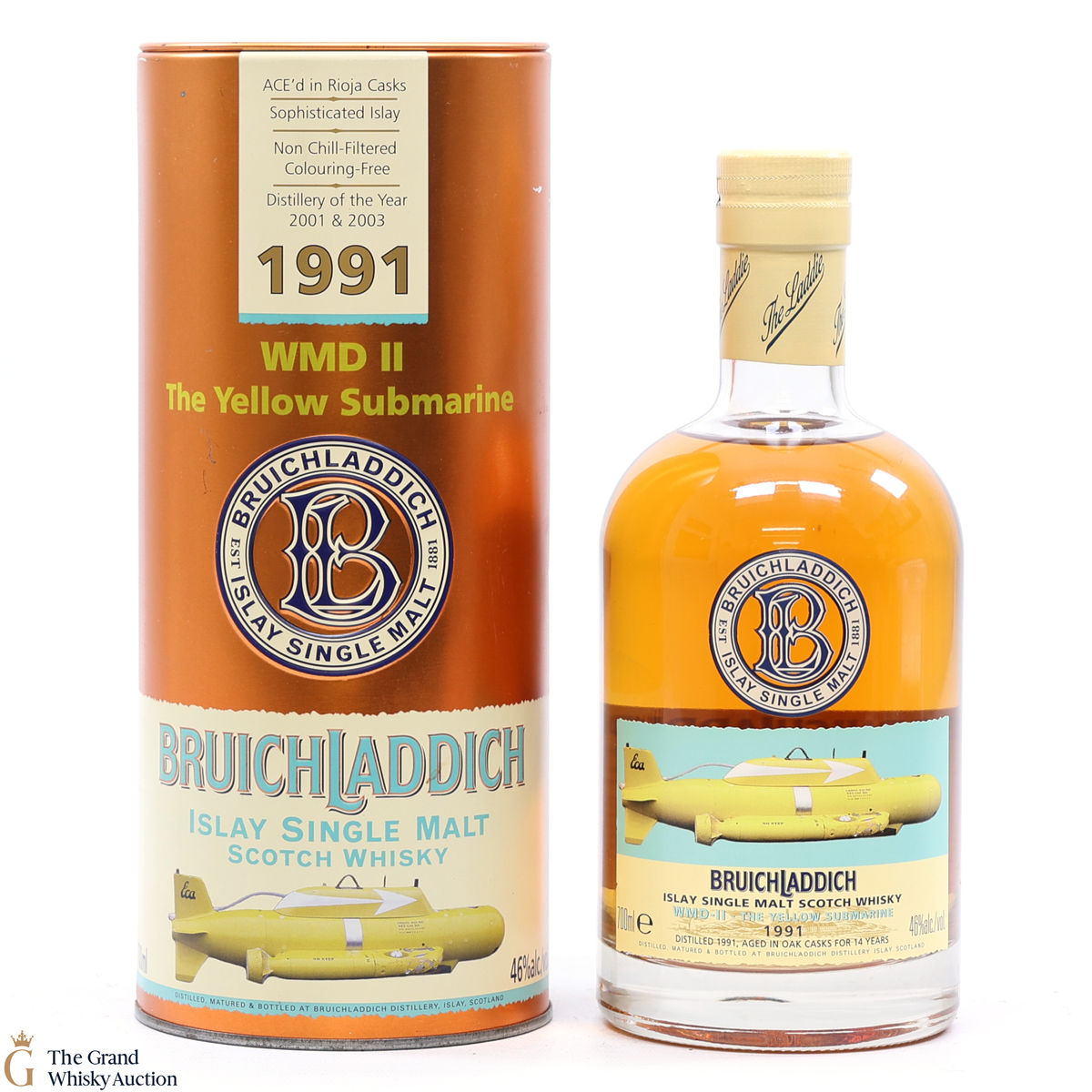 Bruichladdich - 14 Year Old 1991 - Yellow Submarine WMDII - The Legend Resurfaces