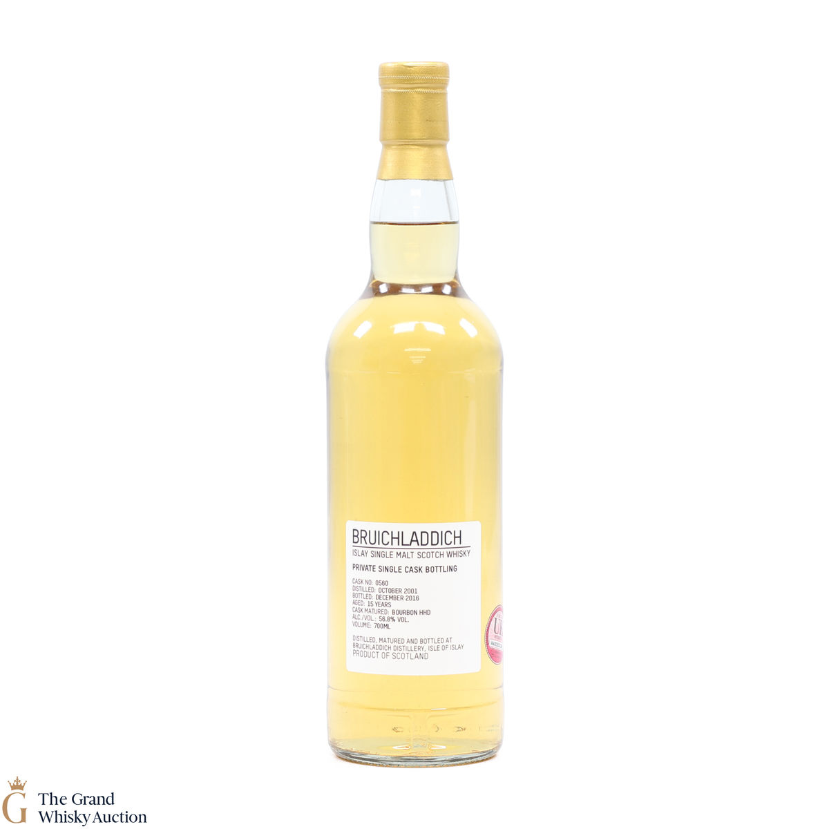 Bruichladdich - 15 Year Old 2001 #560 Bourbon Hogshead Private Cask