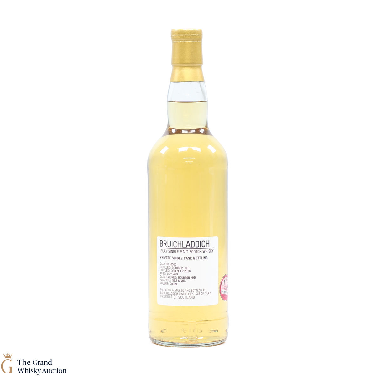 Bruichladdich - 15 Year Old 2001 #560 Bourbon Hogshead Private Cask