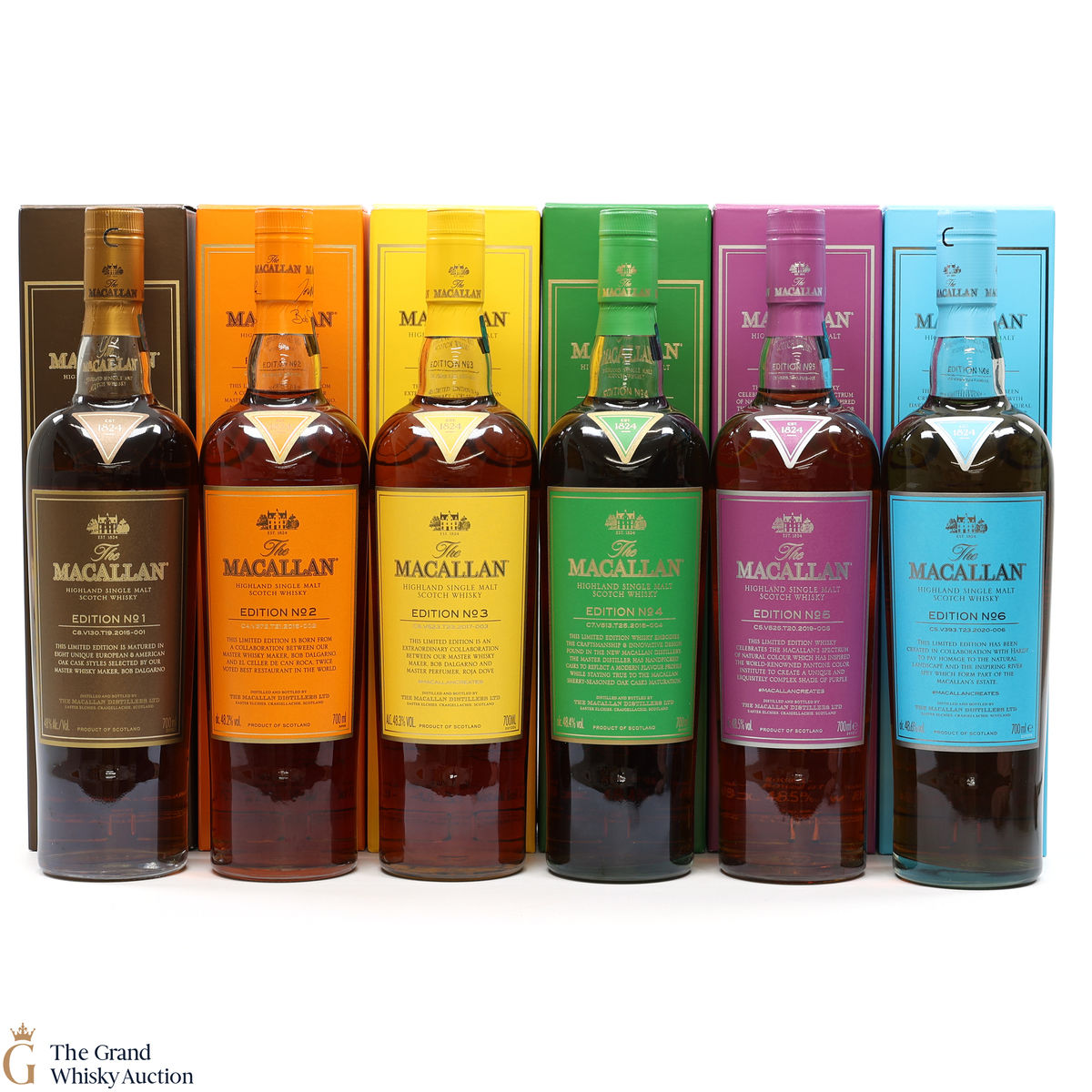 Macallan - Edition No.1,2,3,4,5 & 6 (6x70cl)