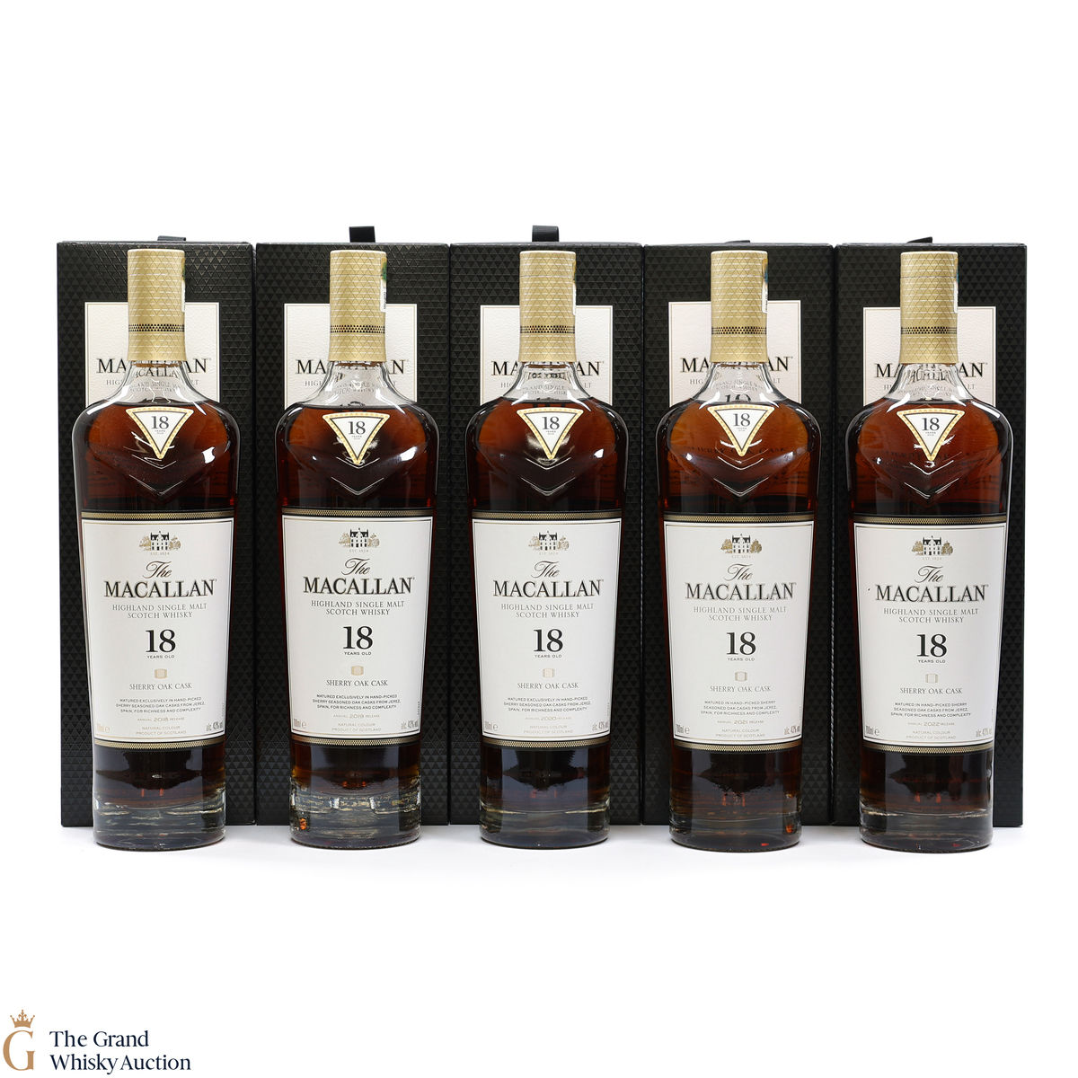 Macallan - 18 Year Old - 2018 - 2022 Sherry Oak (5x70cl)