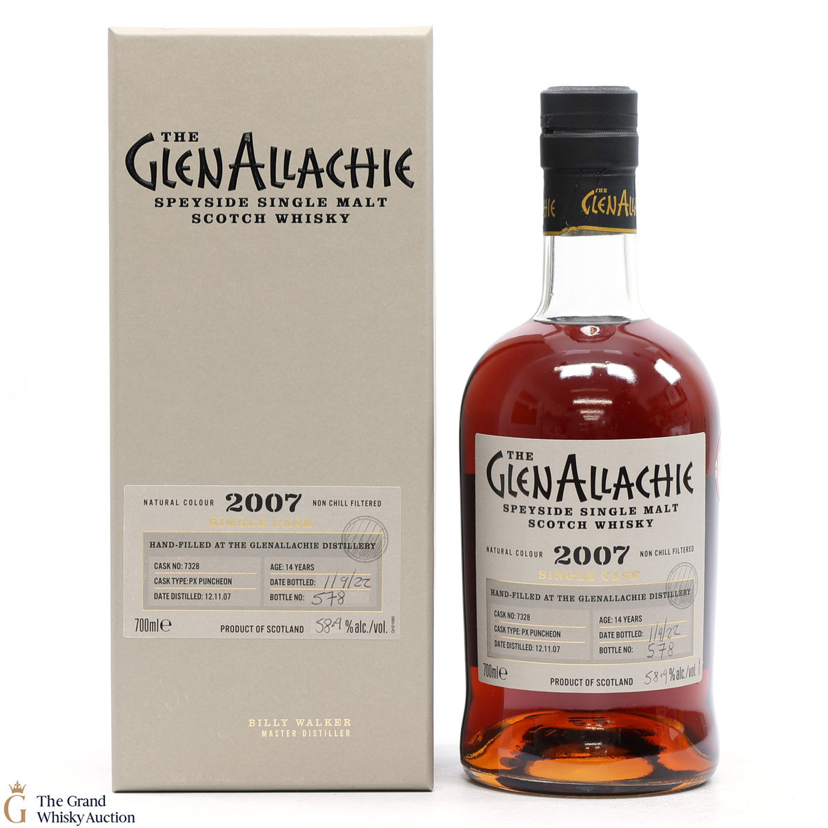 GlenAllachie - 14 Year Old 2007 Hand Filled PX Puncheon #7328